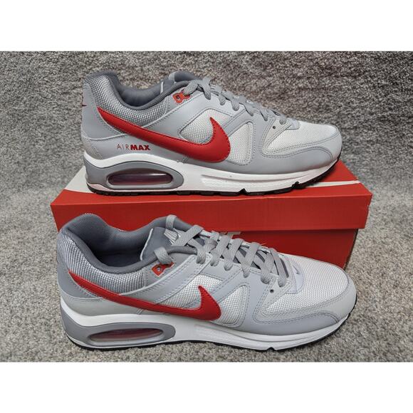 Nike Air Max Command Shoes Mens 10.5 White University Red Running Sneakers - Picture 2 of 11